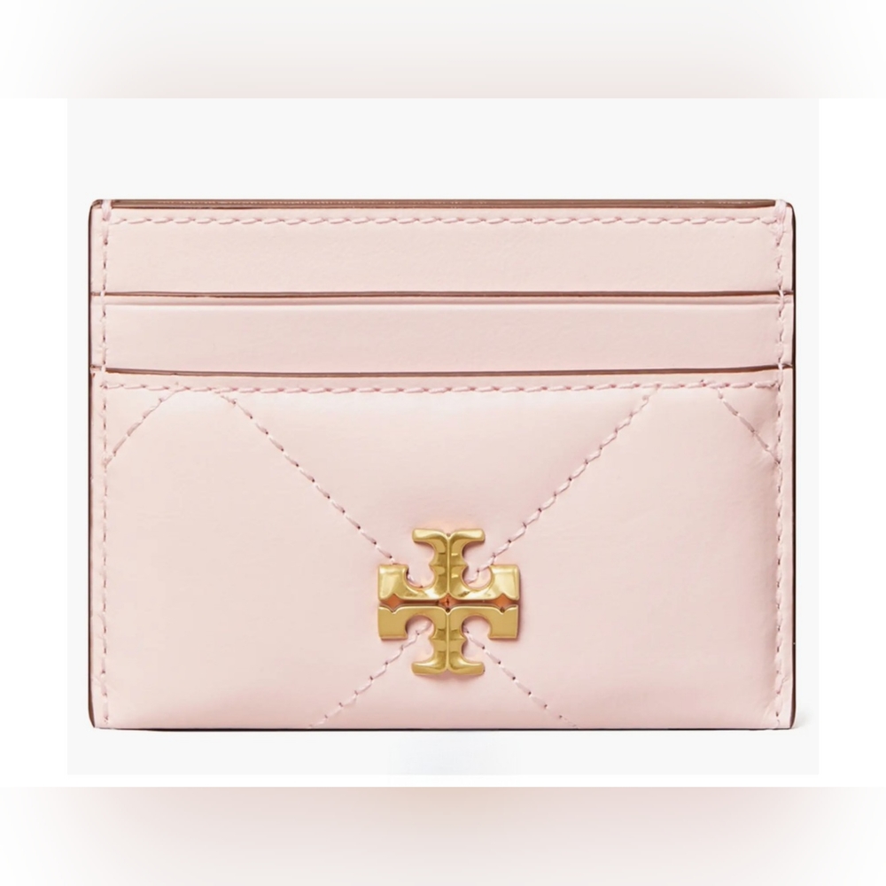 Tory Burch "Kira" Chevron Quilted Leather Card Case